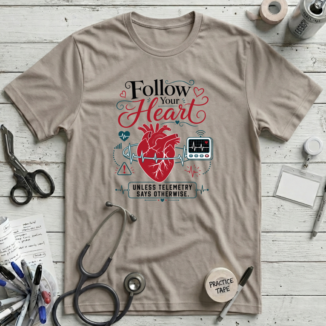 Follow Your Heart T-Shirt - Heather Dust