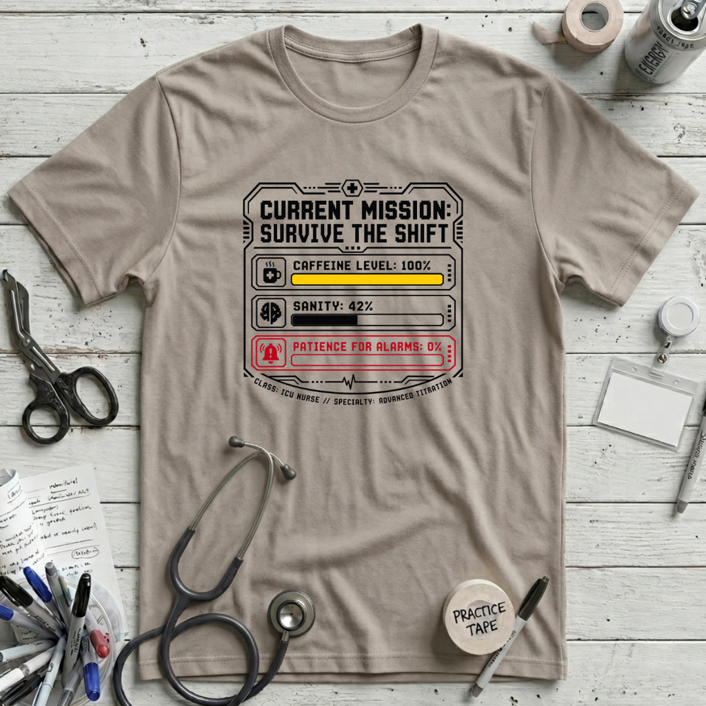 Current Mission T-Shirt - Heather Dust