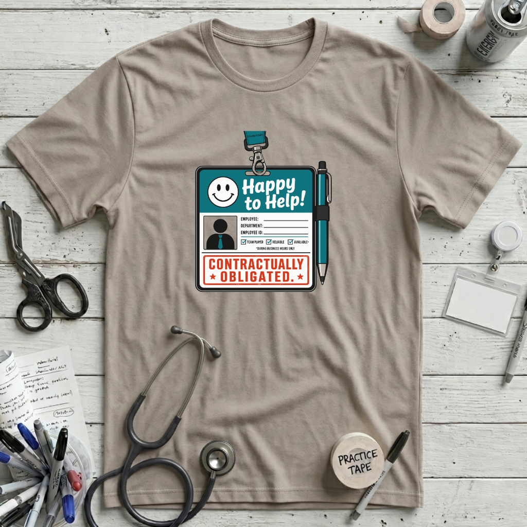 Happy to Help T-Shirt - Heather Dust