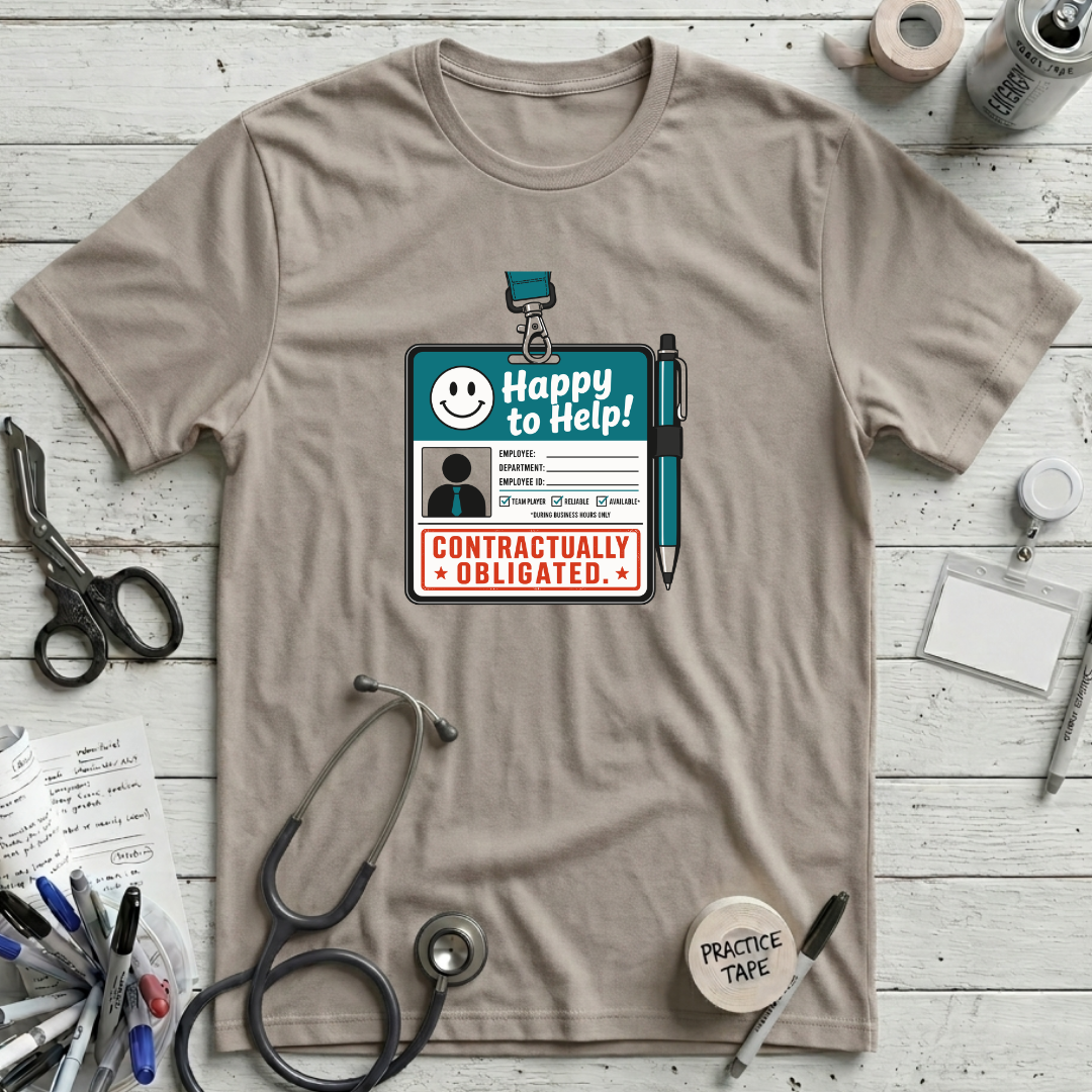 Happy to Help T-Shirt - Heather Dust