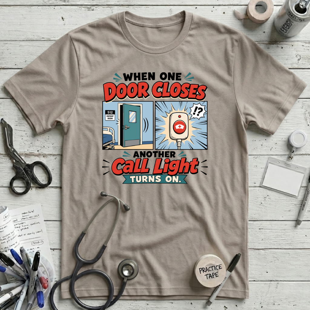 When One Door Closes T-Shirt - Heather Dust