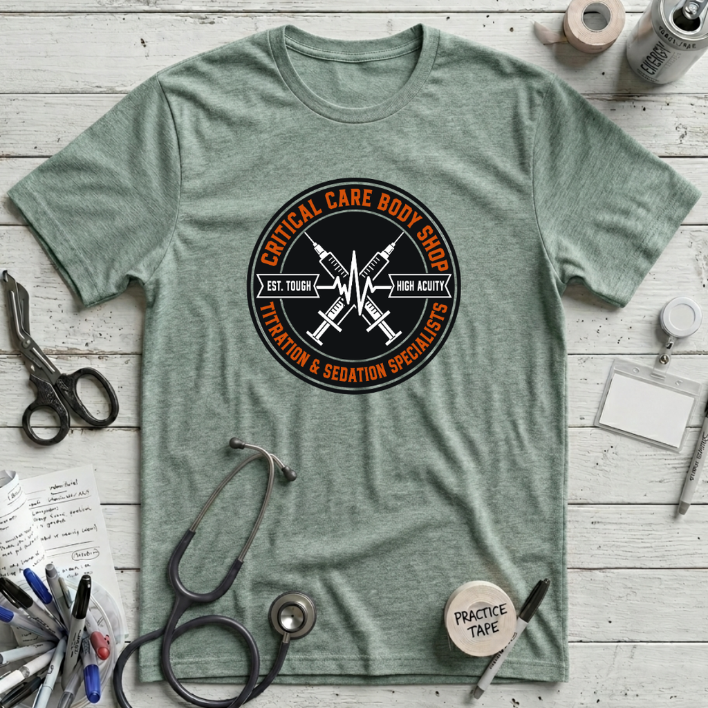 Body Shop T-Shirt - Heather Dusty Blue