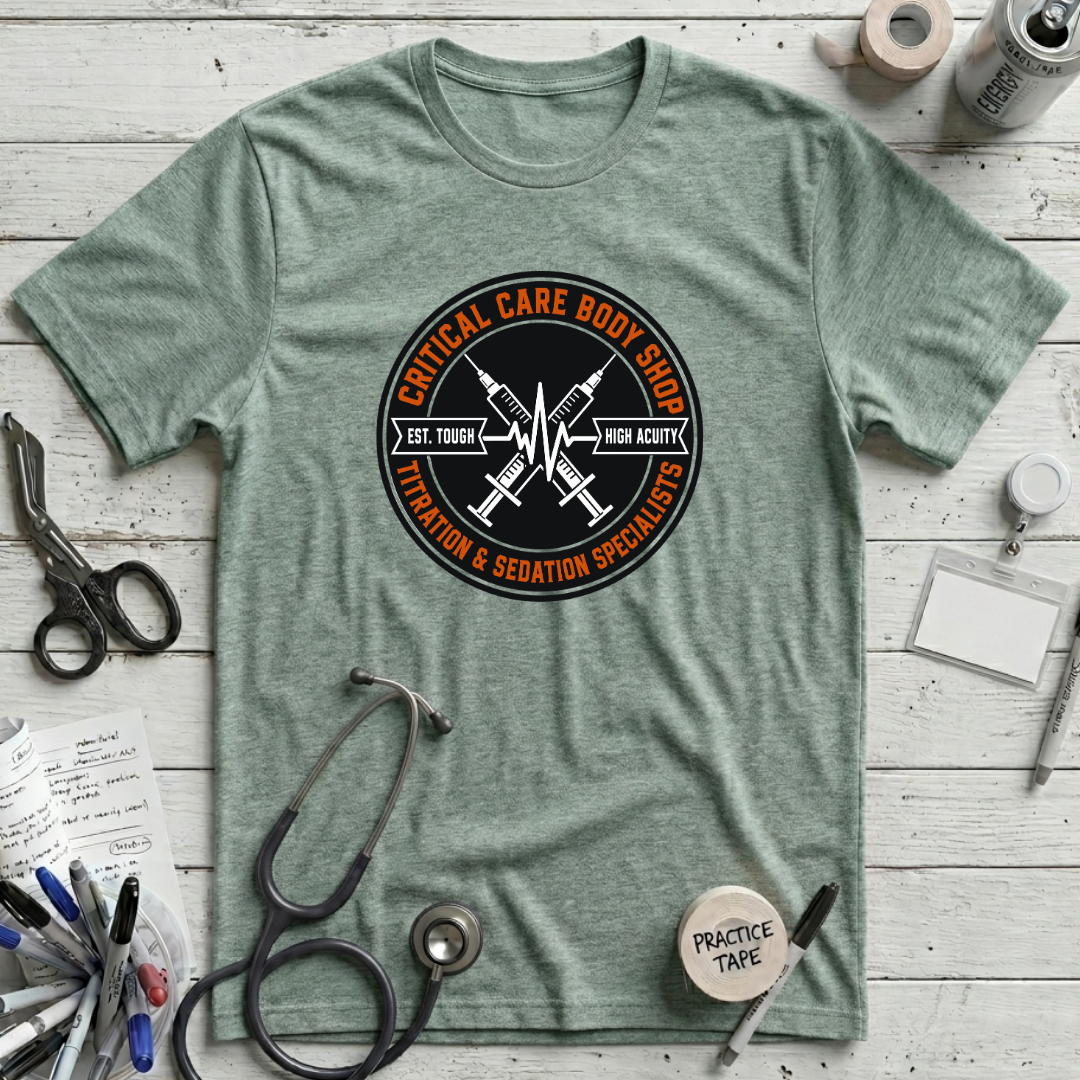Body Shop T-Shirt - Heather Dusty Blue