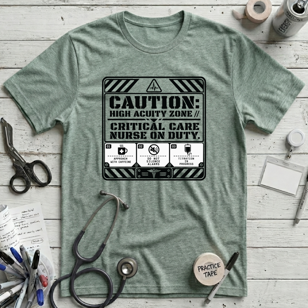 High Acuity Zone T-Shirt - Heather Dusty Blue