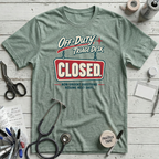 Triage Desk Closed T-Shirt - Heather Dusty Blue