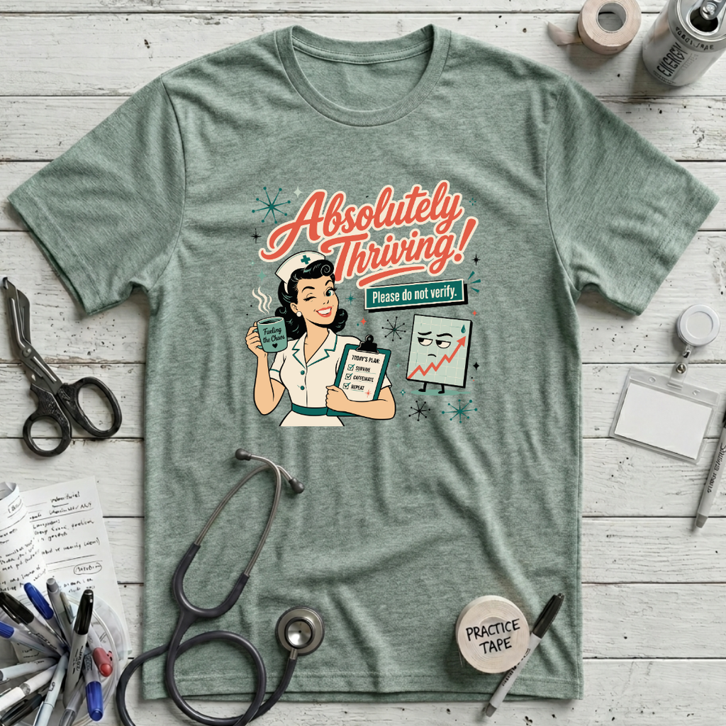 Absolutely Thriving T-Shirt - Heather Dusty Blue