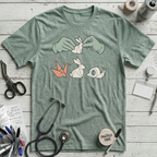 Nursing Origami T-Shirt - Heather Dusty Blue