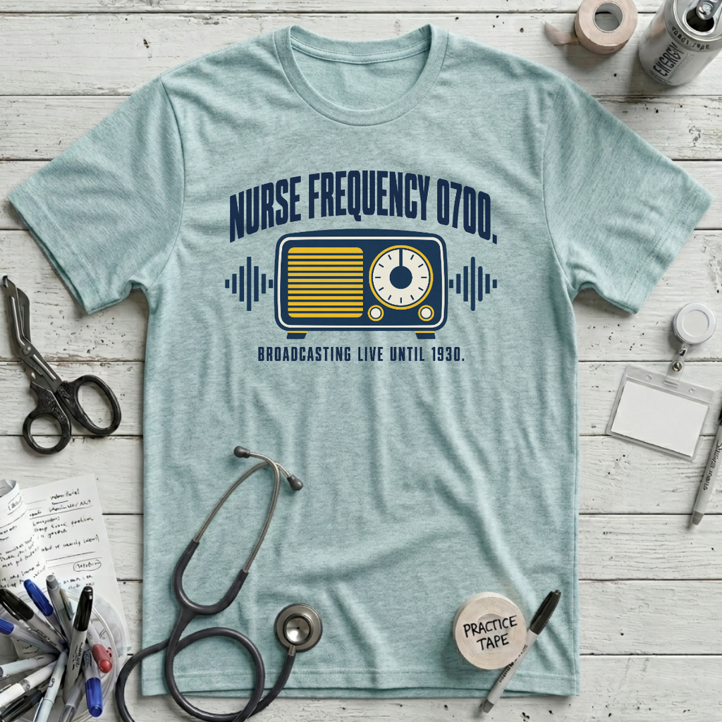 Nurse Frequency T-Shirt - Heather Ice Blue