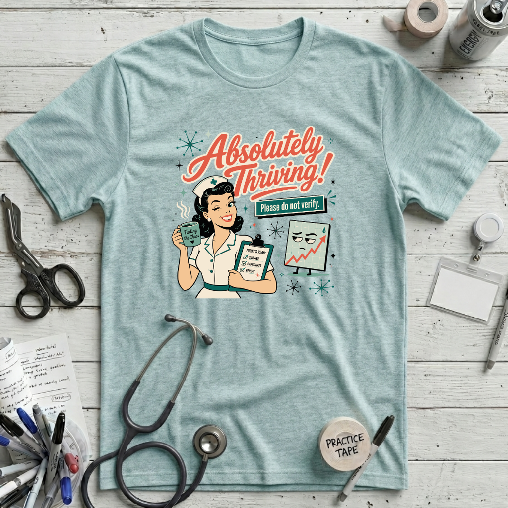 Absolutely Thriving T-Shirt - Heather Ice Blue