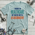 Water Bottle Decorative T-Shirt - Heather Ice Blue