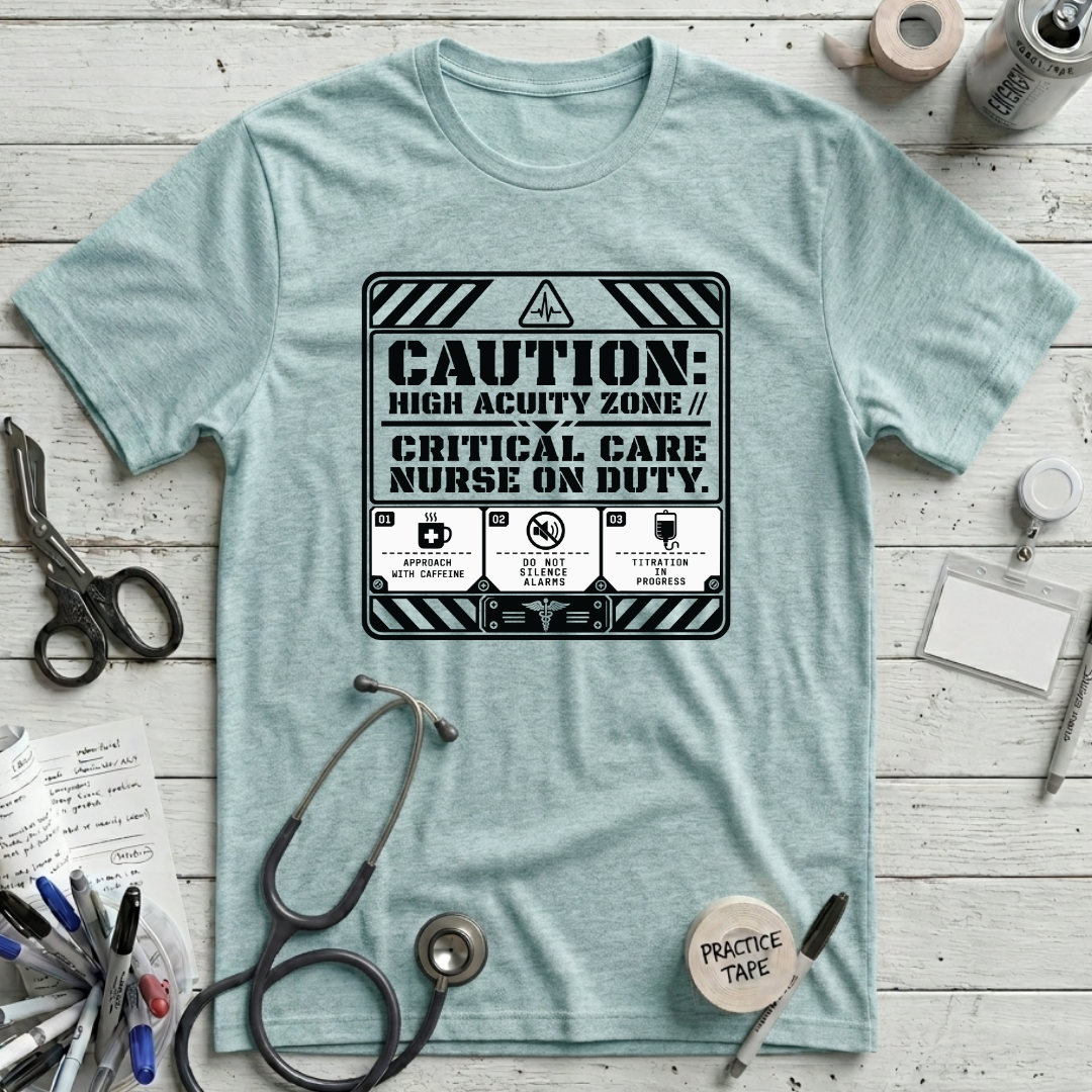 High Acuity Zone T-Shirt - Heather Ice Blue