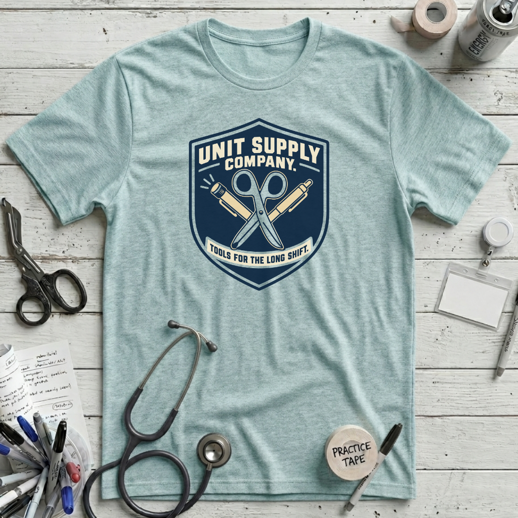 Unit Supply Company T-Shirt - Heather Ice Blue