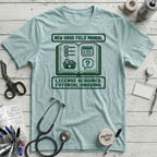 New Grad Manual T-Shirt - Heather Ice Blue
