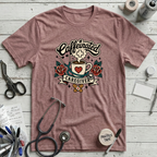 Caffeinated Caregiver T-Shirt - Heather Mauve