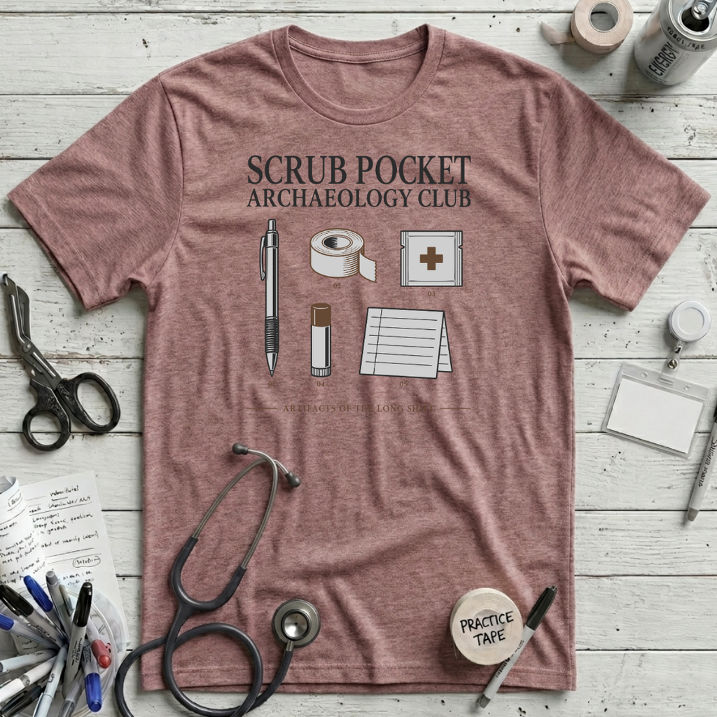 Archaeology Club T-Shirt - Heather Mauve