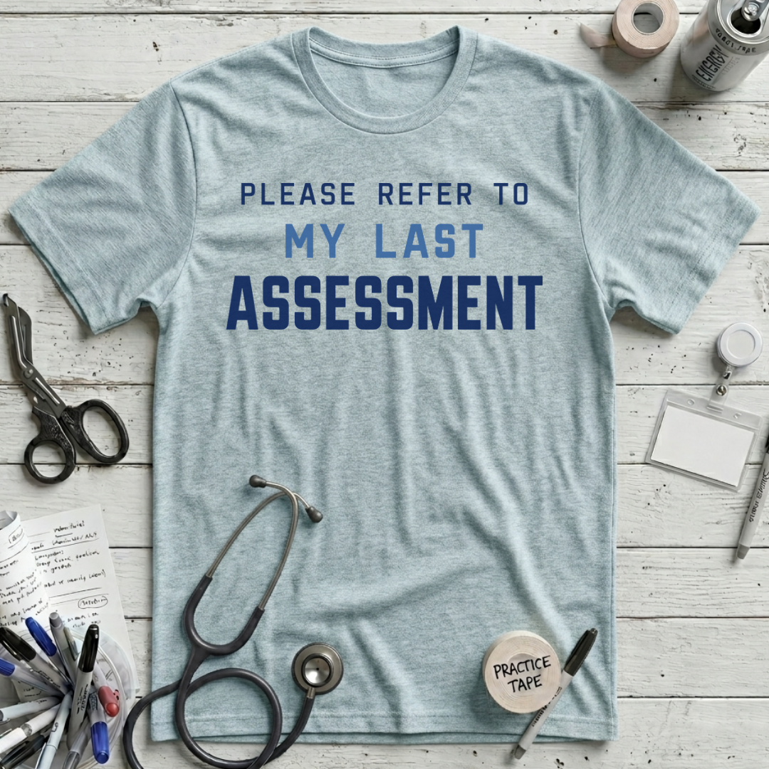 Refer to Assessment T-Shirt - Heather Prism Ice Blue