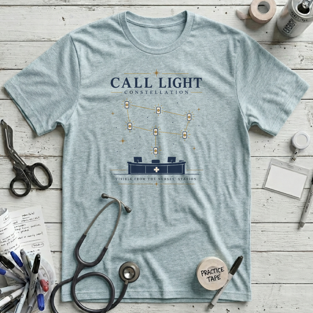 Call Light Constellation T-Shirt - Heather Prism Ice Blue