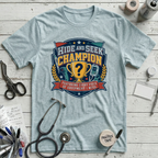 Hide and Seek Champion T-Shirt - Heather Prism Ice Blue