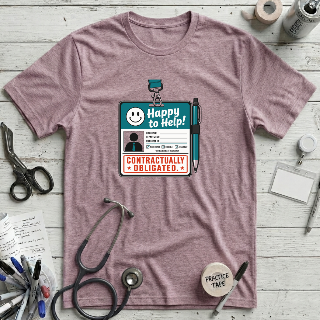 Happy to Help T-Shirt - Heather Prism Lilac