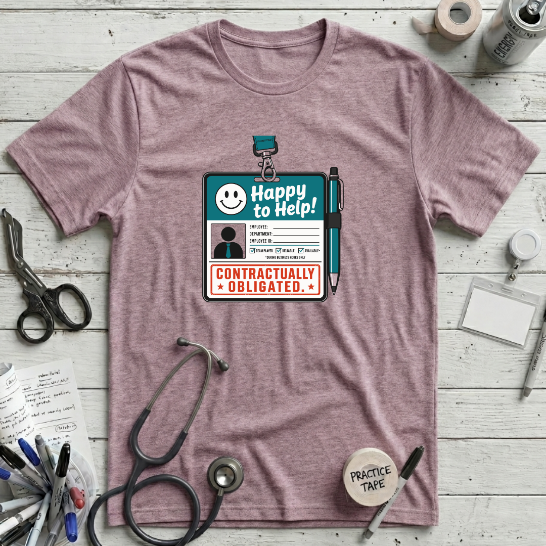 Happy to Help T-Shirt - Heather Prism Lilac