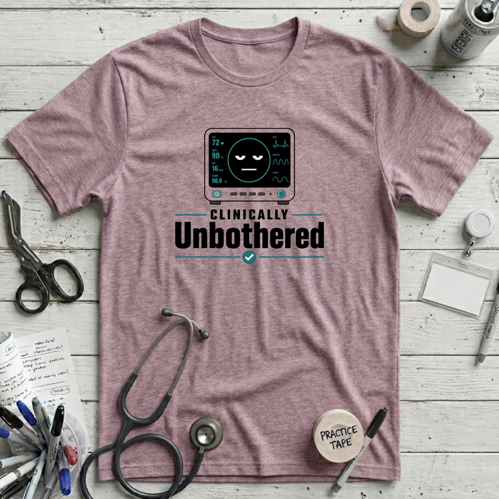 Clinically Unbothered T-Shirt - Heather Prism Lilac