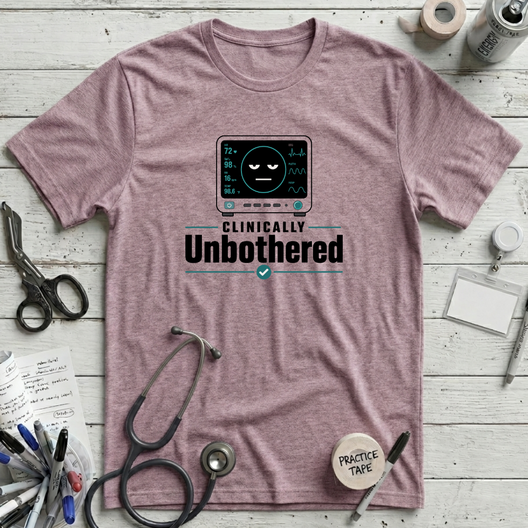 Clinically Unbothered T-Shirt - Heather Prism Lilac
