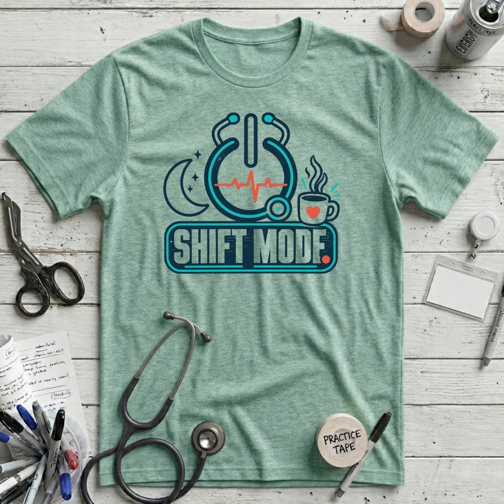 Shift Mode T-Shirt - Heather Prism Mint