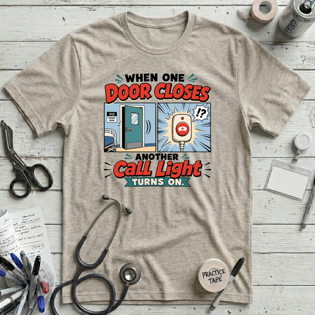 When One Door Closes T-Shirt - Heather Prism Natural