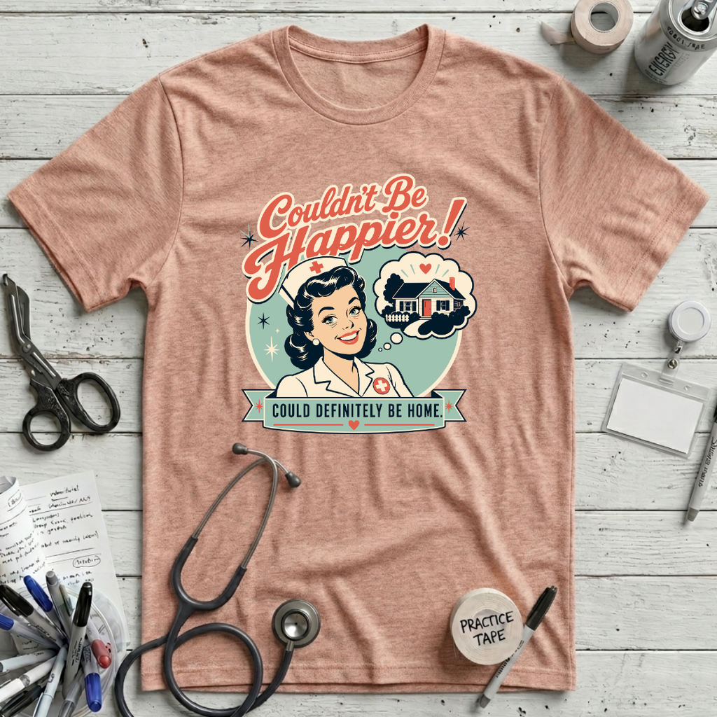 Couldn't Be Happier T-Shirt - Heather Prism Peach