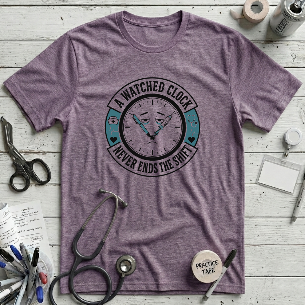 Watched Clock - Heather Purple