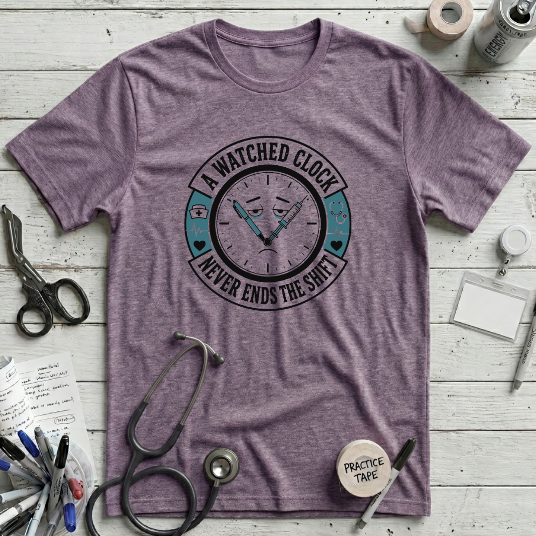 Watched Clock - Heather Purple
