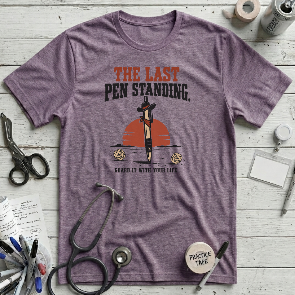 Last Pen Standing T-Shirt - Heather Purple