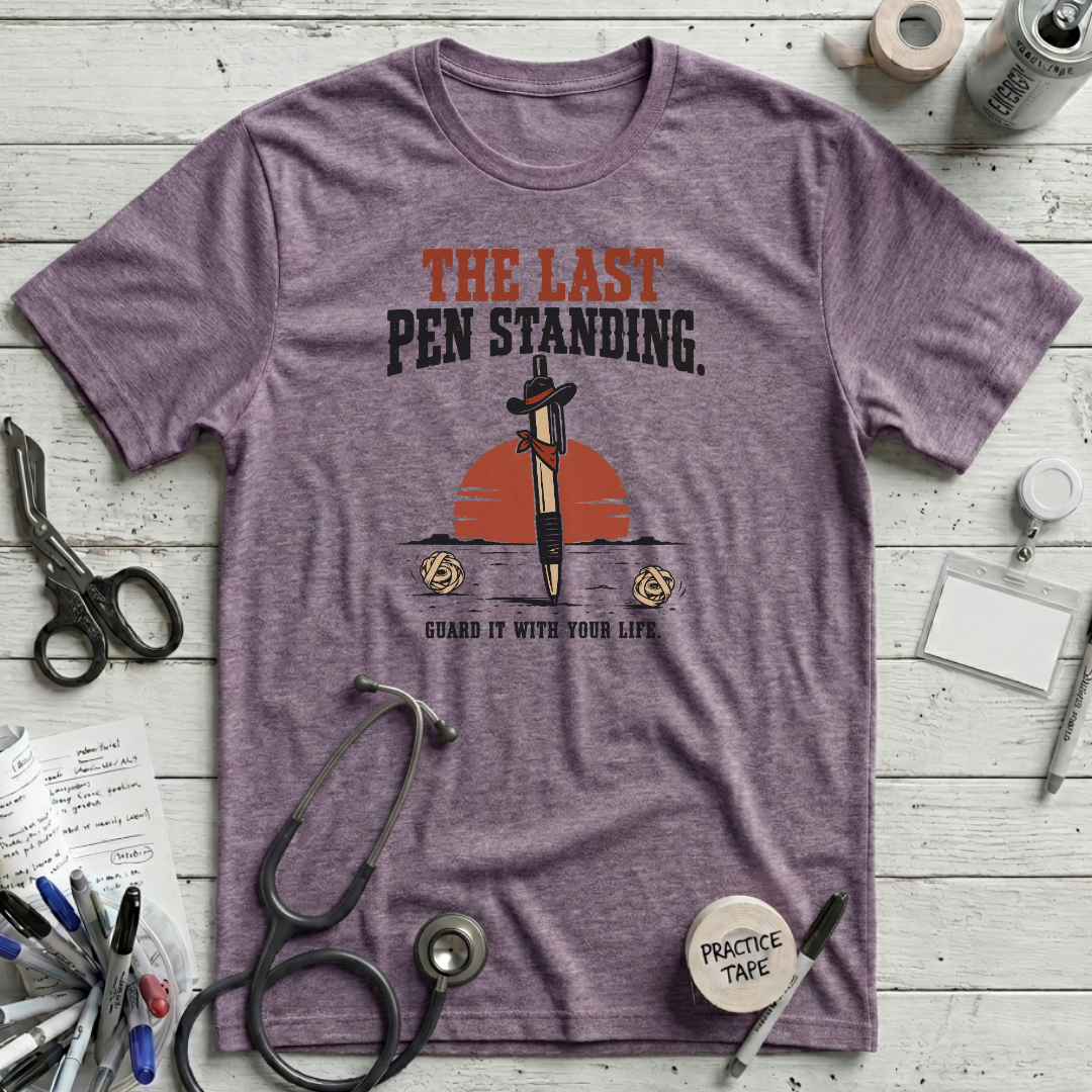 Last Pen Standing T-Shirt - Heather Purple