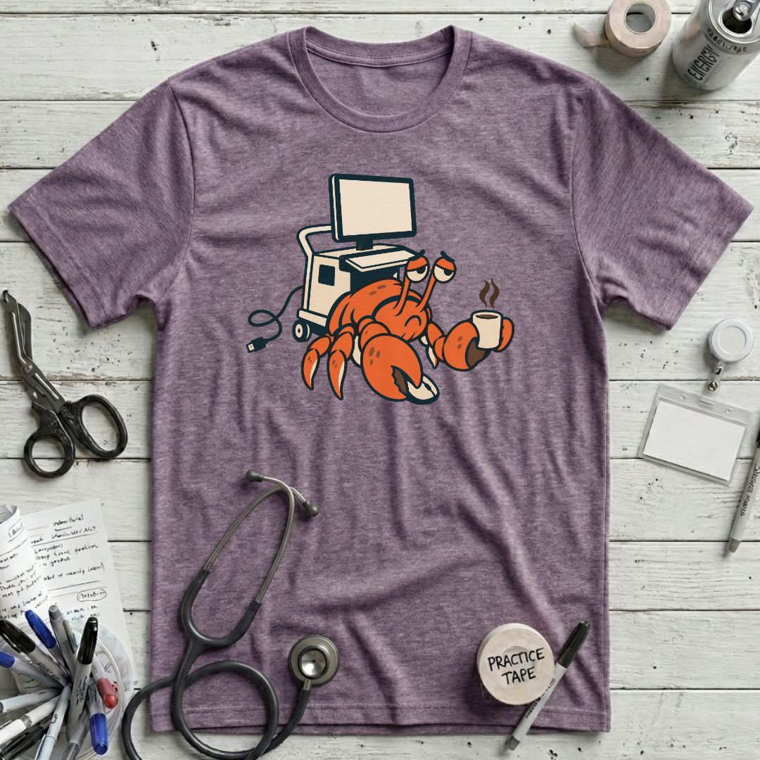 Exhausted Hermit Crab T-Shirt - Heather Purple