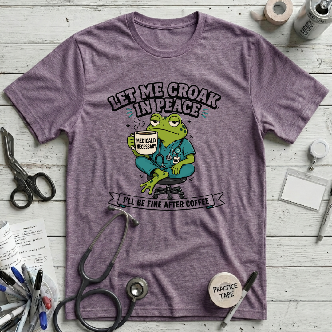 Let Me Croak In Peace T-Shirt - Heather Purple