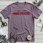 Manage Expectations T-Shirt - Heather Purple