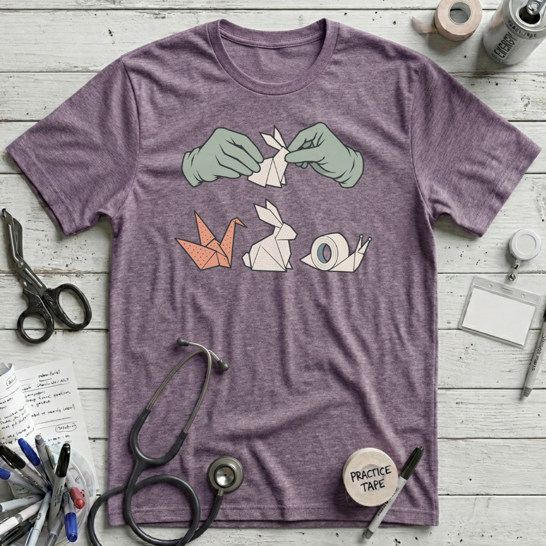 Nursing Origami T-Shirt - Heather Purple