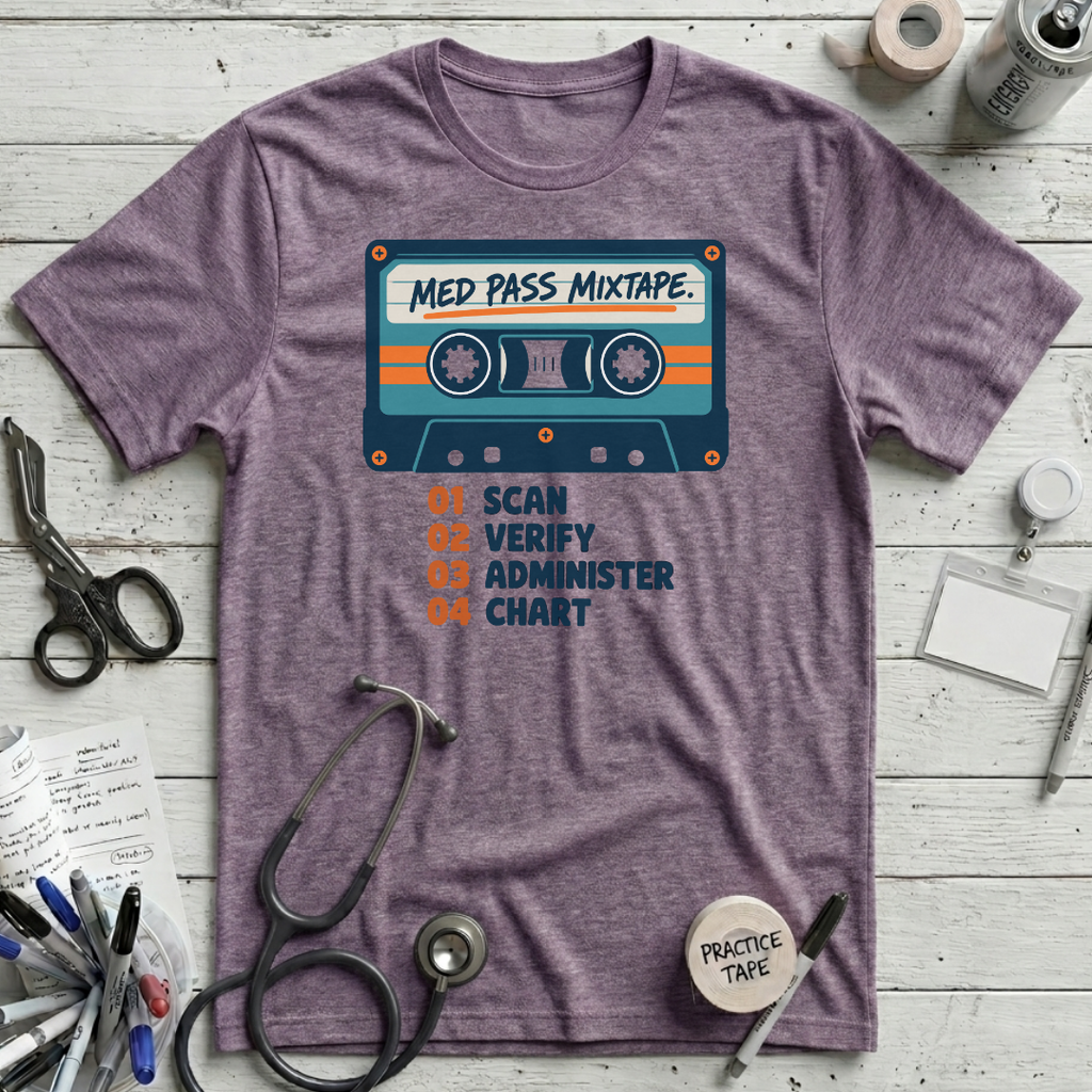 Med Pass Mixtape T-Shirt - Heather Purple