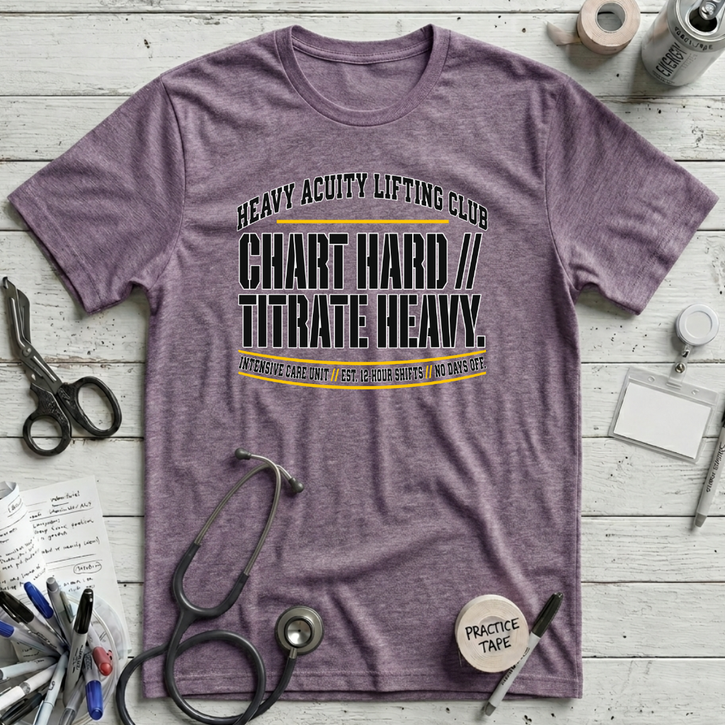 Chart Hard T-Shirt - Heather Purple