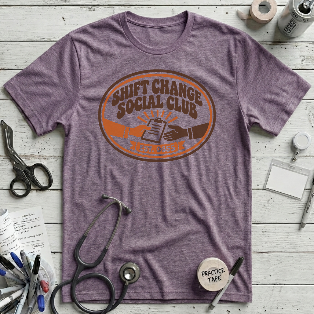Shift Change Club T-Shirt - Heather Purple