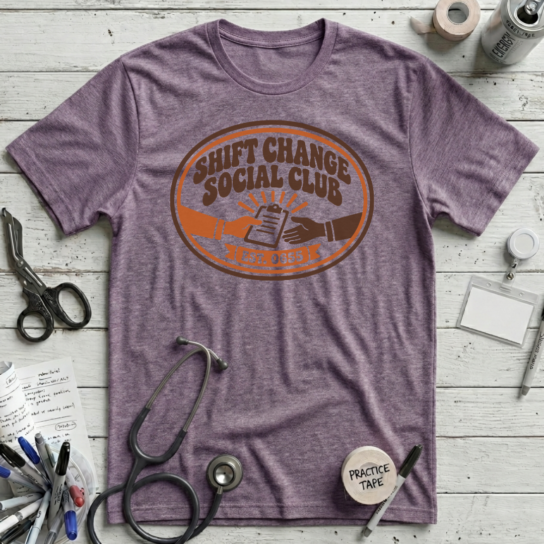 Shift Change Club T-Shirt - Heather Purple
