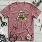 Overworked Snail T-Shirt - Heather Raspberry