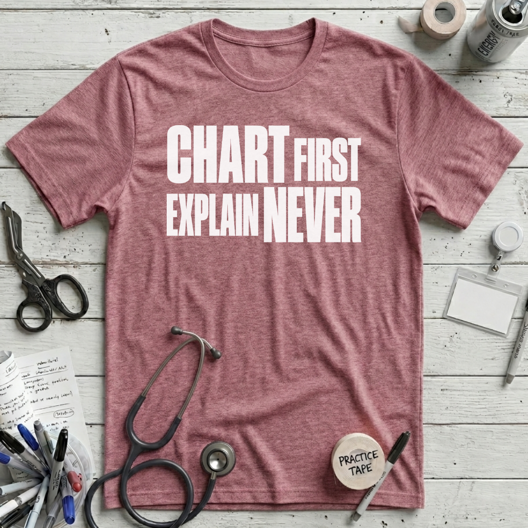 Explain Later T-Shirt - Heather Raspberry