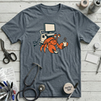 Exhausted Hermit Crab T-Shirt - Heather Slate