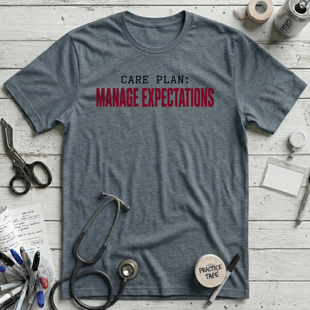 Manage Expectations T-Shirt - Heather Slate