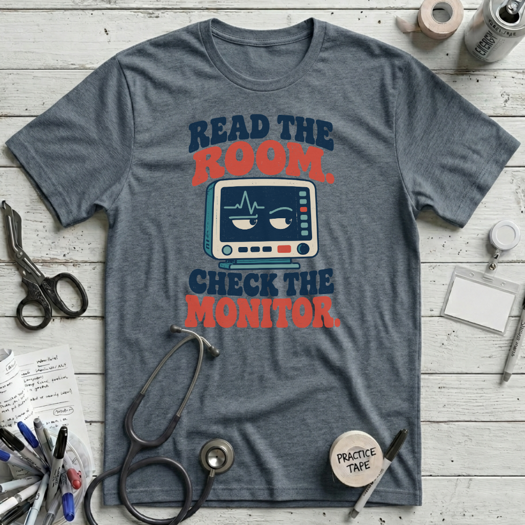 Read the Room T-Shirt - Heather Slate
