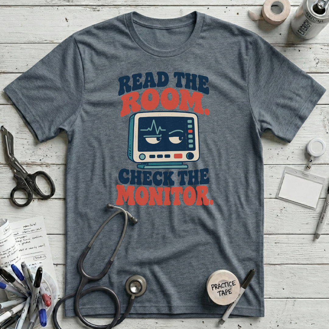 Read the Room T-Shirt - Heather Slate