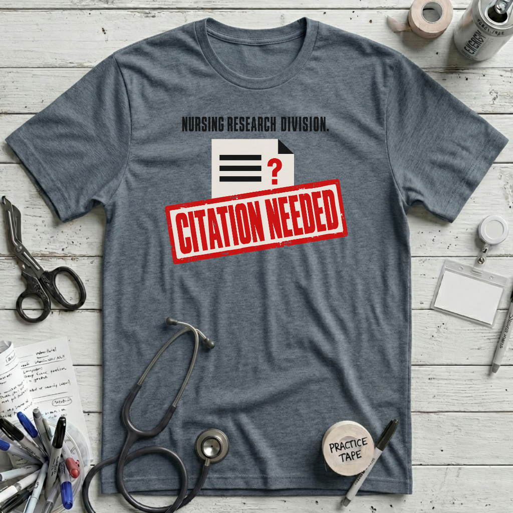 Citation Needed T-Shirt - Heather Slate