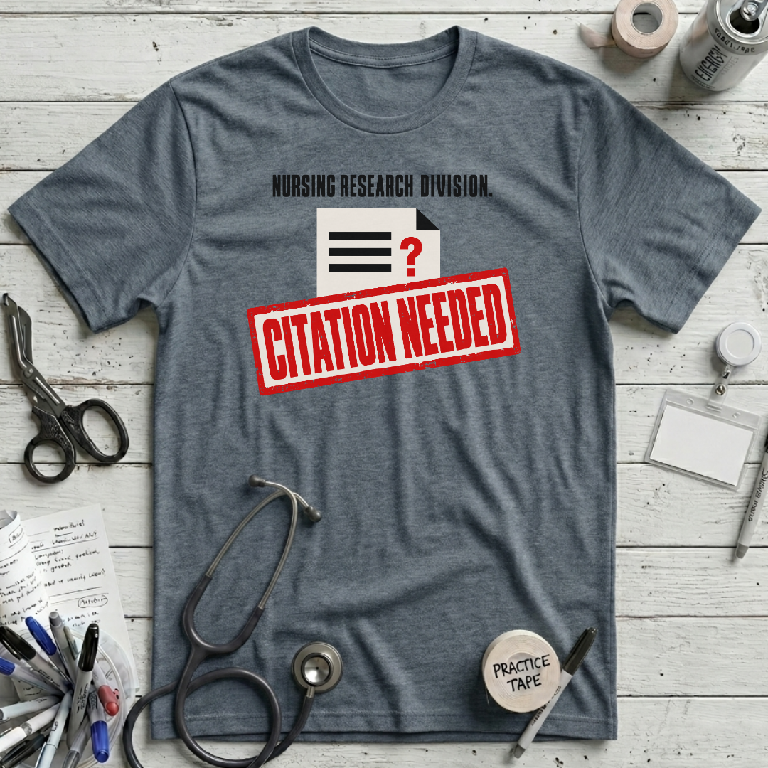 Citation Needed T-Shirt - Heather Slate