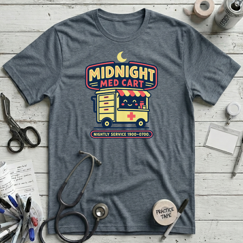 Midnight Med Cart T-Shirt - Heather Slate